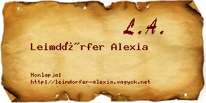 Leimdörfer Alexia névjegykártya